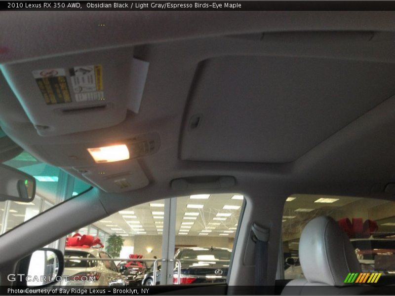 Obsidian Black / Light Gray/Espresso Birds-Eye Maple 2010 Lexus RX 350 AWD