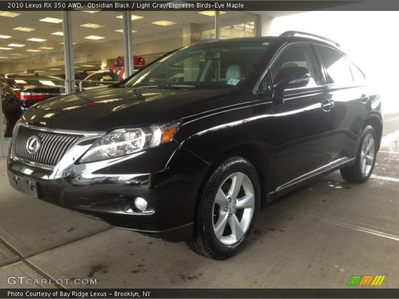 Obsidian Black / Light Gray/Espresso Birds-Eye Maple 2010 Lexus RX 350 AWD