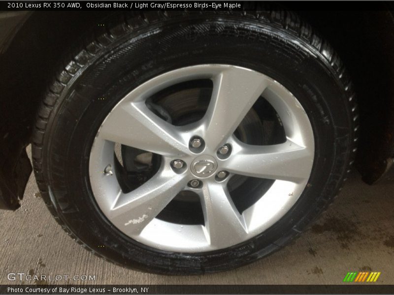 Obsidian Black / Light Gray/Espresso Birds-Eye Maple 2010 Lexus RX 350 AWD