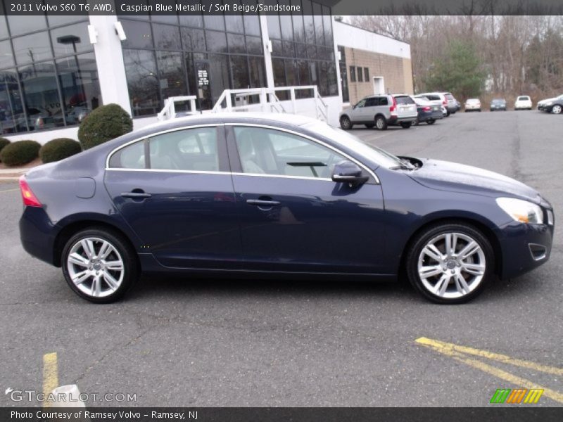 Caspian Blue Metallic / Soft Beige/Sandstone 2011 Volvo S60 T6 AWD