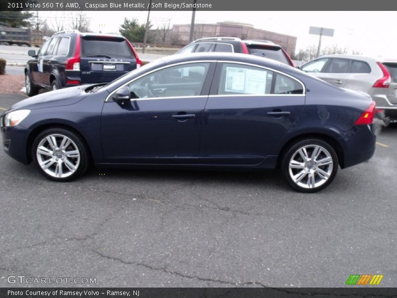 Caspian Blue Metallic / Soft Beige/Sandstone 2011 Volvo S60 T6 AWD