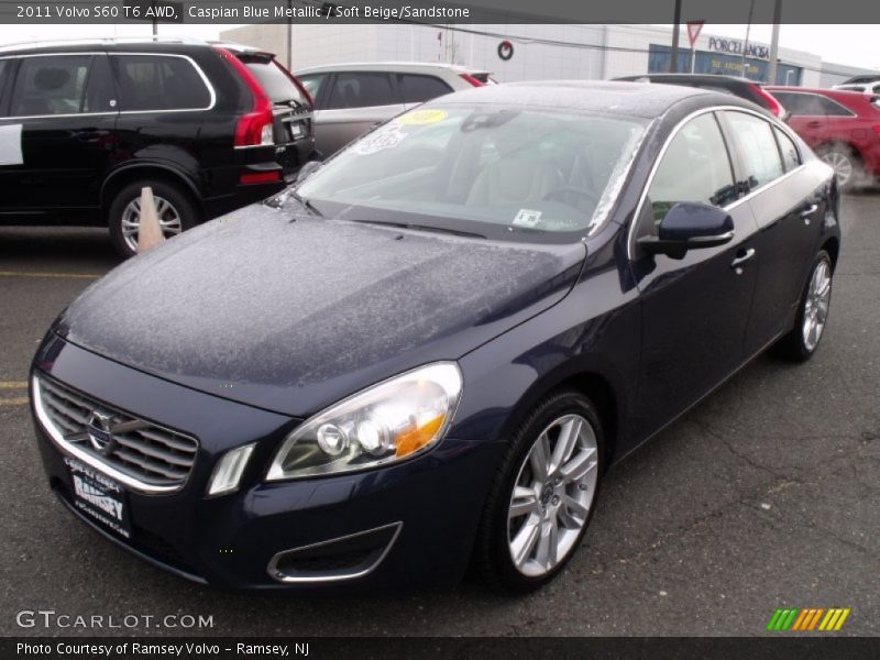 Caspian Blue Metallic / Soft Beige/Sandstone 2011 Volvo S60 T6 AWD