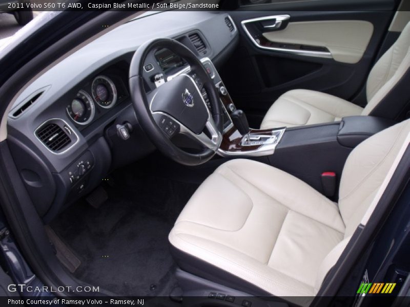 Caspian Blue Metallic / Soft Beige/Sandstone 2011 Volvo S60 T6 AWD