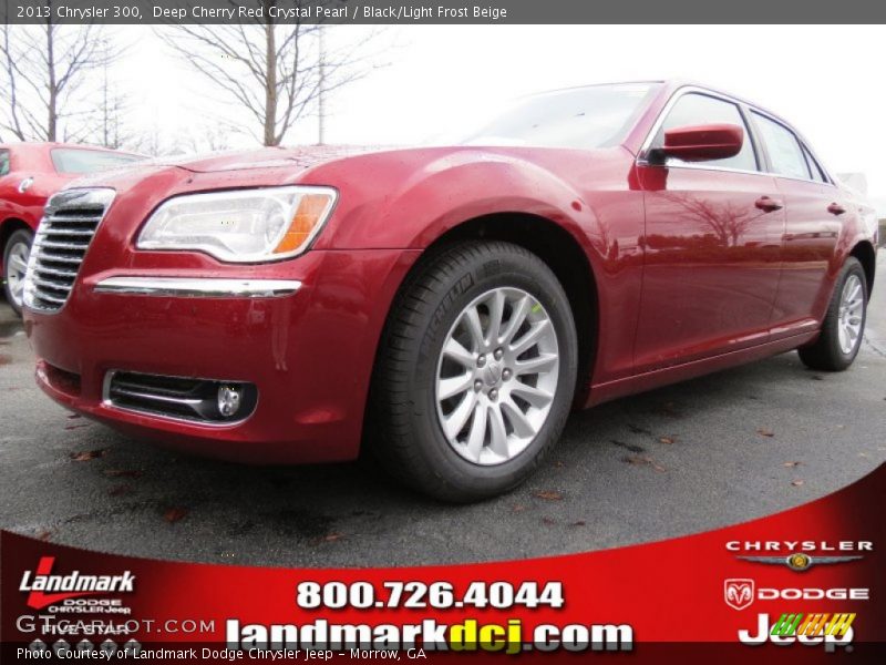 Deep Cherry Red Crystal Pearl / Black/Light Frost Beige 2013 Chrysler 300