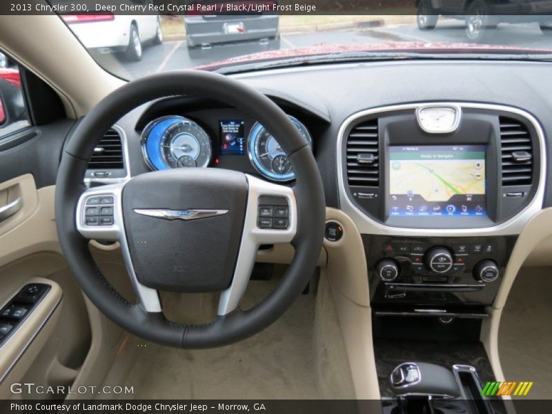 Deep Cherry Red Crystal Pearl / Black/Light Frost Beige 2013 Chrysler 300