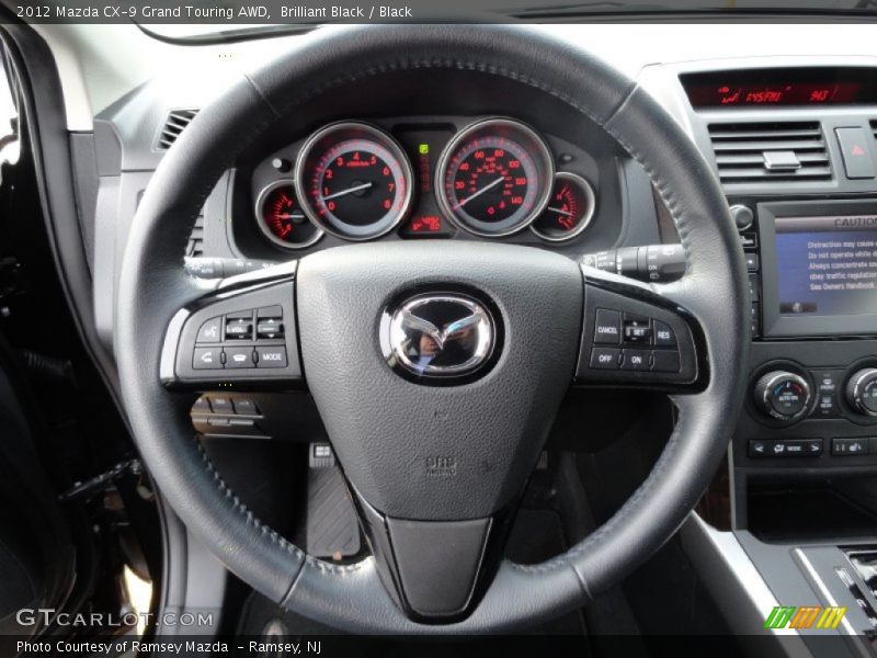 Brilliant Black / Black 2012 Mazda CX-9 Grand Touring AWD