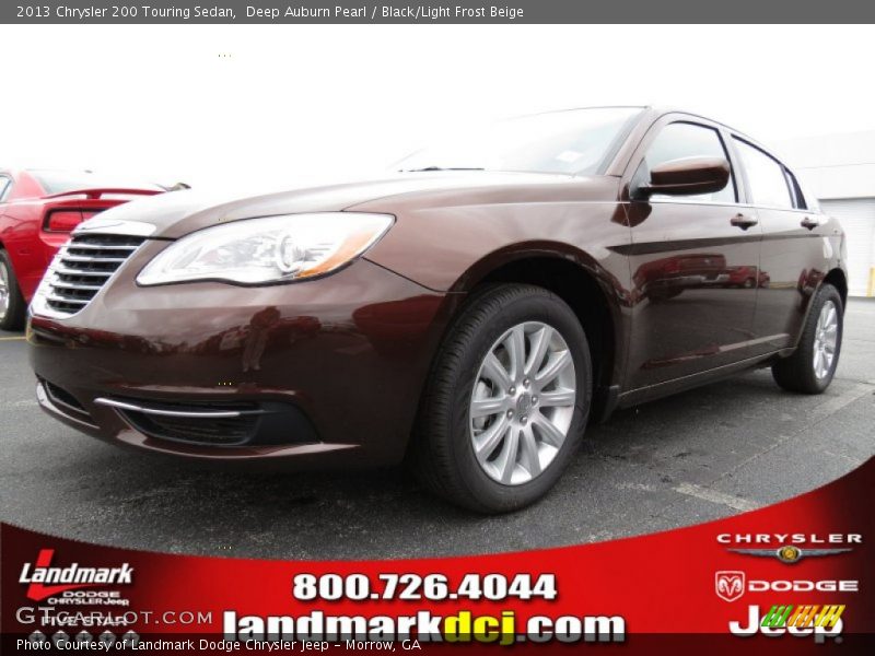 Deep Auburn Pearl / Black/Light Frost Beige 2013 Chrysler 200 Touring Sedan