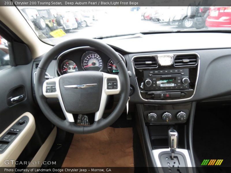 Deep Auburn Pearl / Black/Light Frost Beige 2013 Chrysler 200 Touring Sedan
