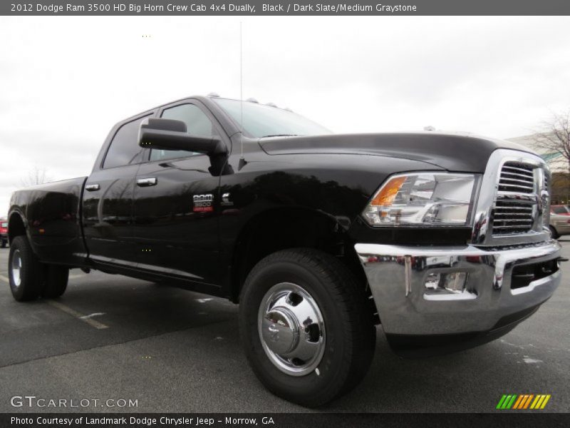 Black / Dark Slate/Medium Graystone 2012 Dodge Ram 3500 HD Big Horn Crew Cab 4x4 Dually
