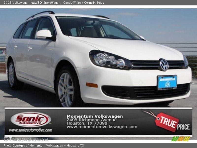 Candy White / Cornsilk Beige 2013 Volkswagen Jetta TDI SportWagen
