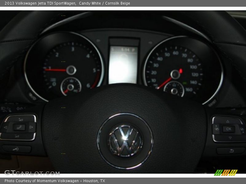 Candy White / Cornsilk Beige 2013 Volkswagen Jetta TDI SportWagen