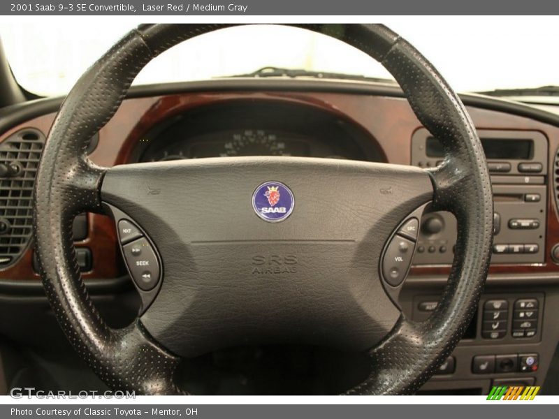 Laser Red / Medium Gray 2001 Saab 9-3 SE Convertible