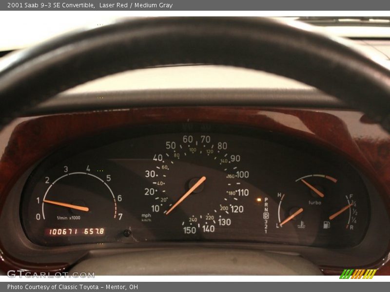 Laser Red / Medium Gray 2001 Saab 9-3 SE Convertible