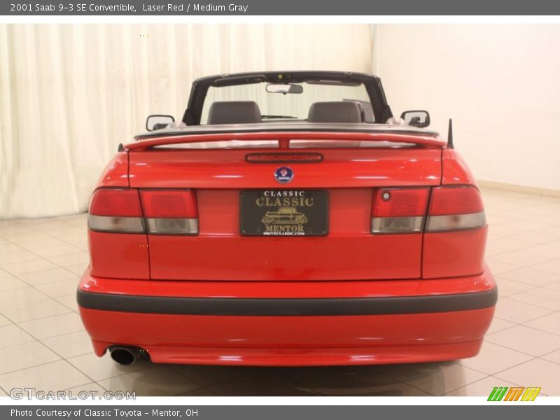 Laser Red / Medium Gray 2001 Saab 9-3 SE Convertible