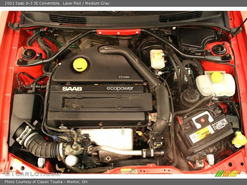 Laser Red / Medium Gray 2001 Saab 9-3 SE Convertible