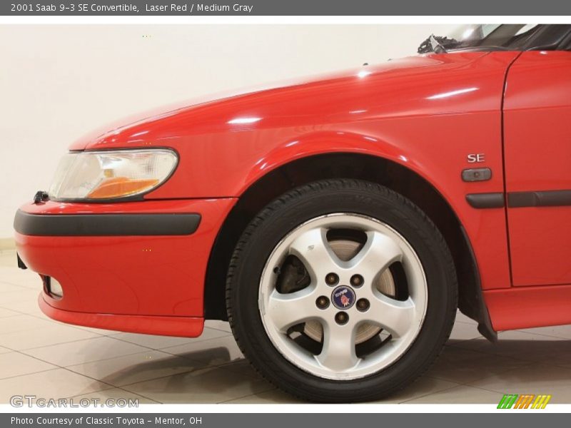 Laser Red / Medium Gray 2001 Saab 9-3 SE Convertible