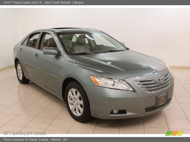 Aloe Green Metallic / Bisque 2007 Toyota Camry XLE V6