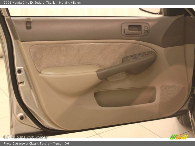 Titanium Metallic / Beige 2001 Honda Civic EX Sedan