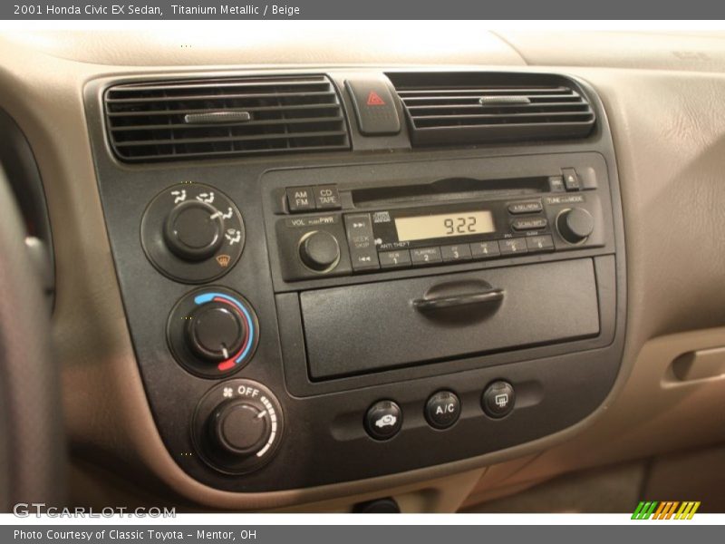 Titanium Metallic / Beige 2001 Honda Civic EX Sedan