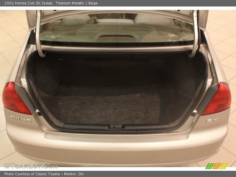 Titanium Metallic / Beige 2001 Honda Civic EX Sedan