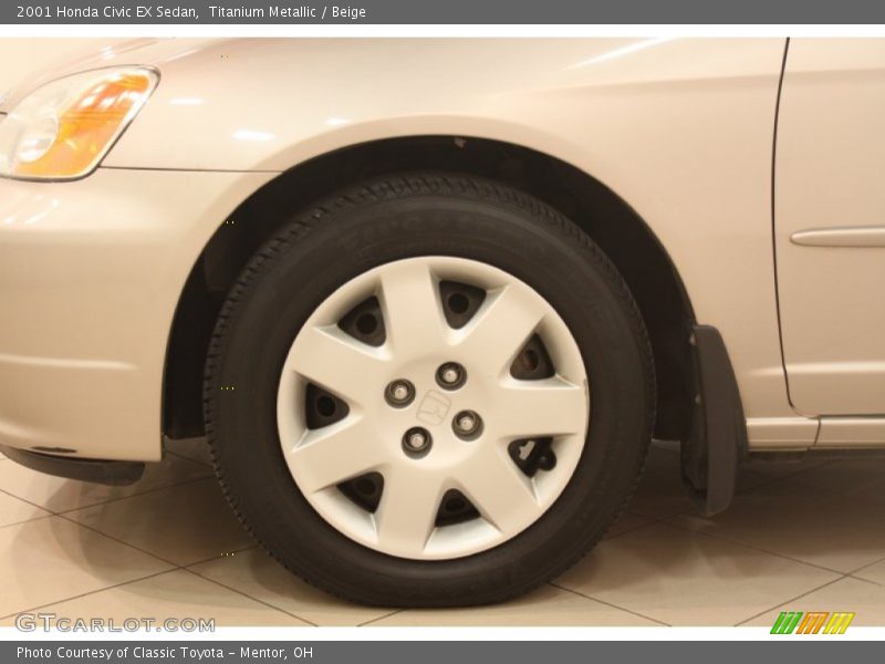 Titanium Metallic / Beige 2001 Honda Civic EX Sedan