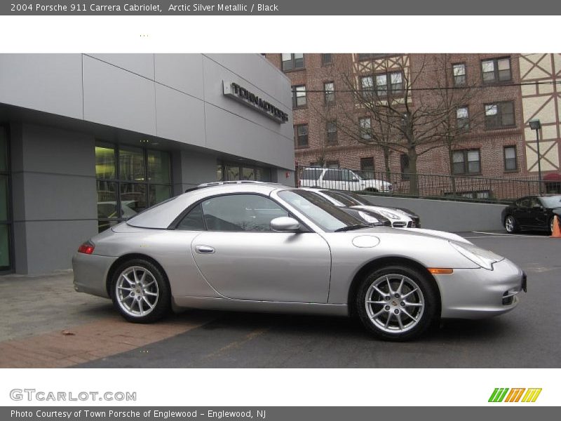Arctic Silver Metallic / Black 2004 Porsche 911 Carrera Cabriolet