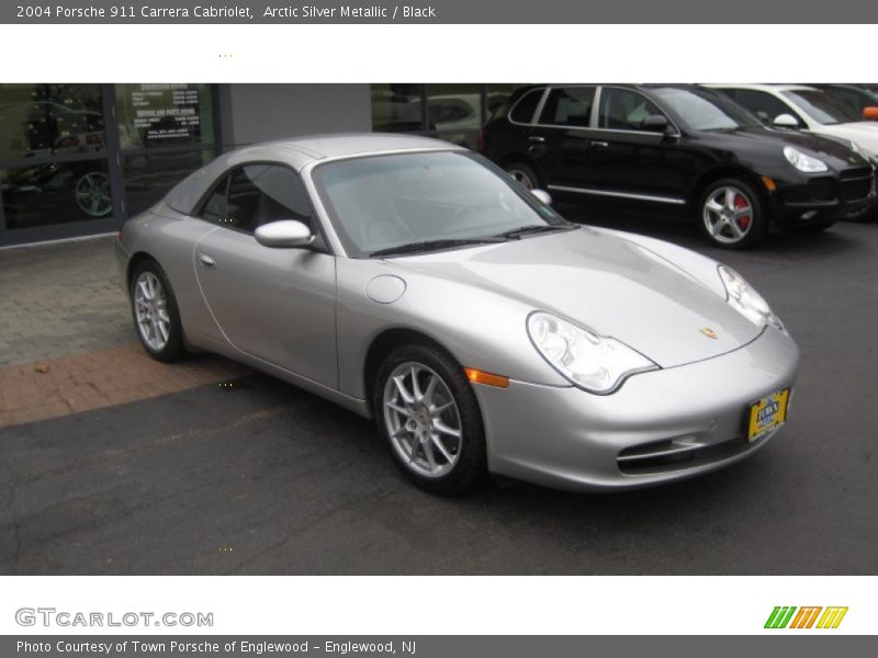 Arctic Silver Metallic / Black 2004 Porsche 911 Carrera Cabriolet