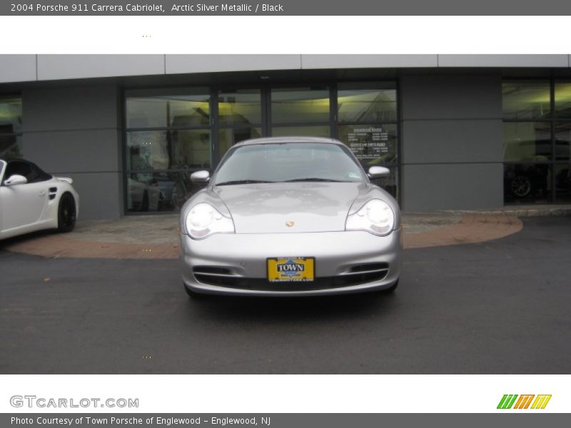 Arctic Silver Metallic / Black 2004 Porsche 911 Carrera Cabriolet