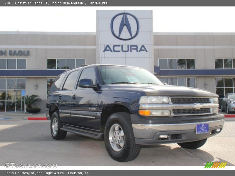 Indigo Blue Metallic / Tan/Neutral 2001 Chevrolet Tahoe LT