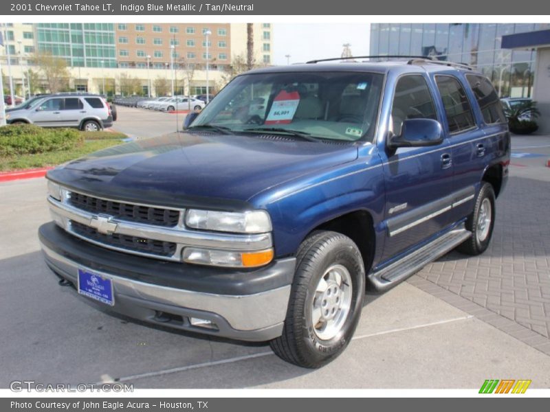 Indigo Blue Metallic / Tan/Neutral 2001 Chevrolet Tahoe LT