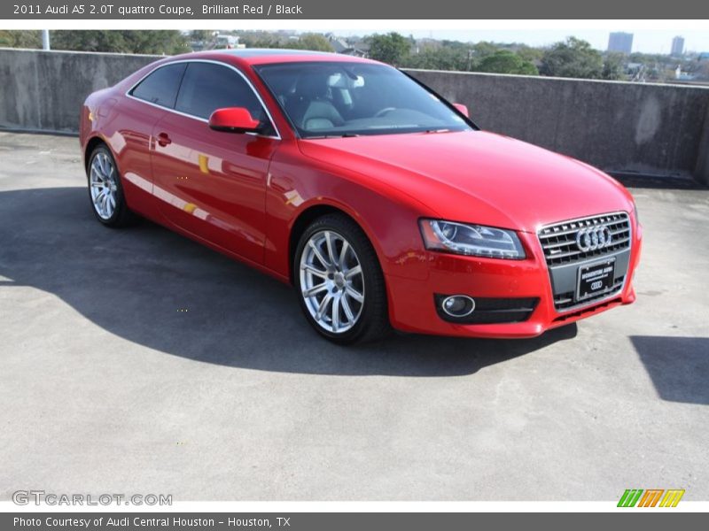 Brilliant Red / Black 2011 Audi A5 2.0T quattro Coupe