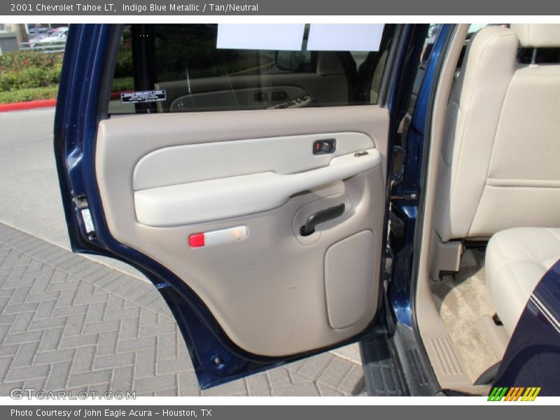 Indigo Blue Metallic / Tan/Neutral 2001 Chevrolet Tahoe LT