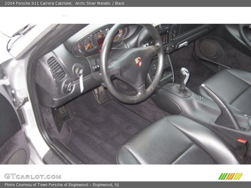 Arctic Silver Metallic / Black 2004 Porsche 911 Carrera Cabriolet