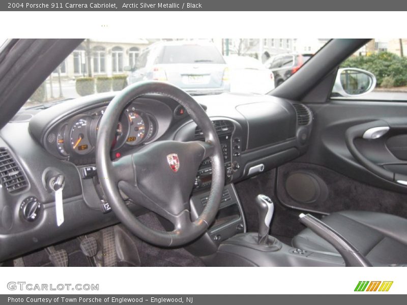 Arctic Silver Metallic / Black 2004 Porsche 911 Carrera Cabriolet