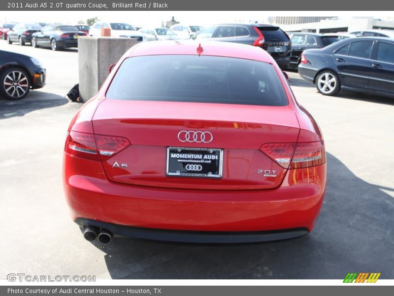 Brilliant Red / Black 2011 Audi A5 2.0T quattro Coupe