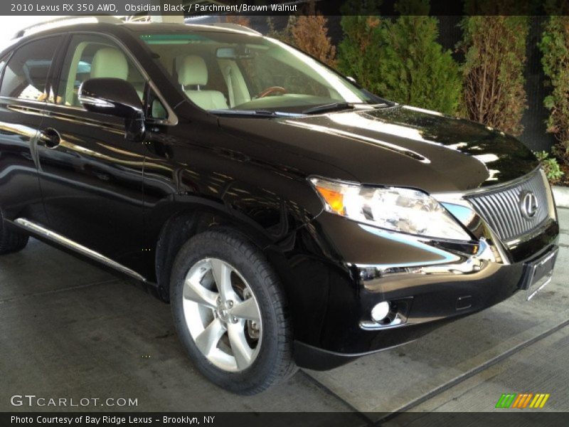 Obsidian Black / Parchment/Brown Walnut 2010 Lexus RX 350 AWD