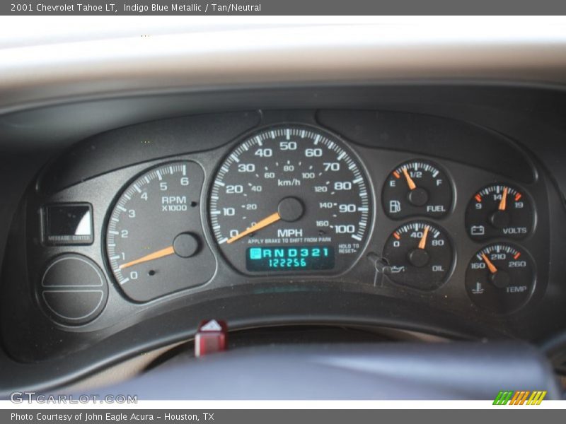 Indigo Blue Metallic / Tan/Neutral 2001 Chevrolet Tahoe LT