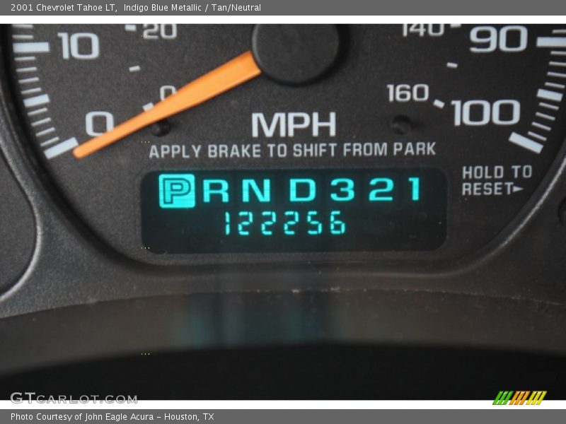 Indigo Blue Metallic / Tan/Neutral 2001 Chevrolet Tahoe LT