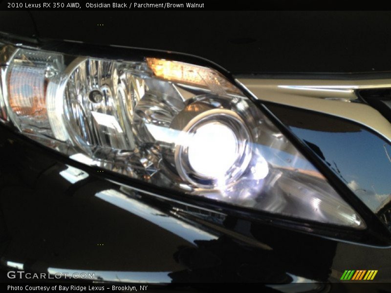Obsidian Black / Parchment/Brown Walnut 2010 Lexus RX 350 AWD