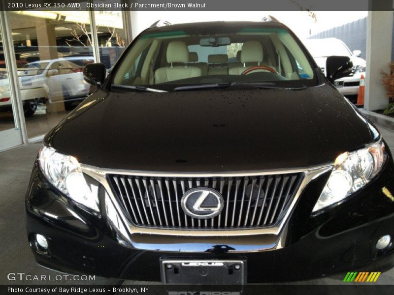 Obsidian Black / Parchment/Brown Walnut 2010 Lexus RX 350 AWD