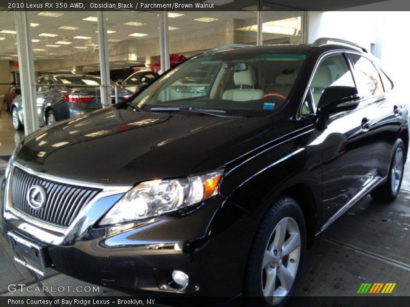 Obsidian Black / Parchment/Brown Walnut 2010 Lexus RX 350 AWD