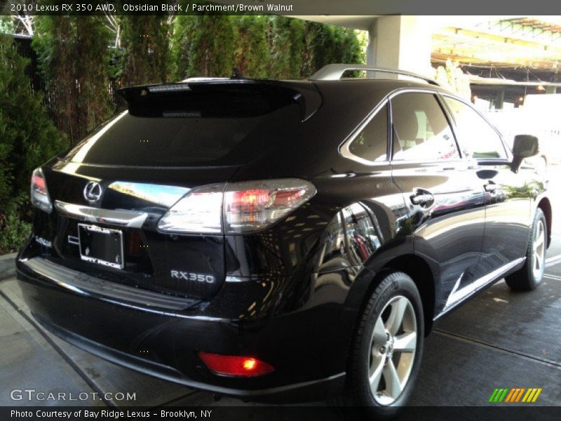 Obsidian Black / Parchment/Brown Walnut 2010 Lexus RX 350 AWD