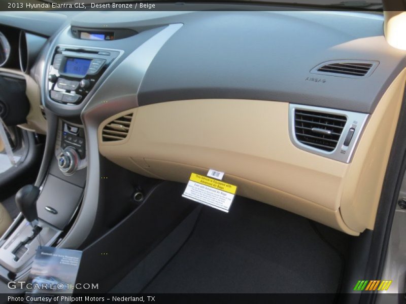 Desert Bronze / Beige 2013 Hyundai Elantra GLS