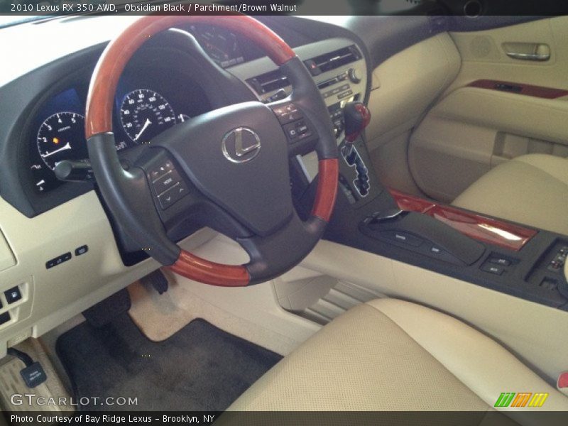 Obsidian Black / Parchment/Brown Walnut 2010 Lexus RX 350 AWD