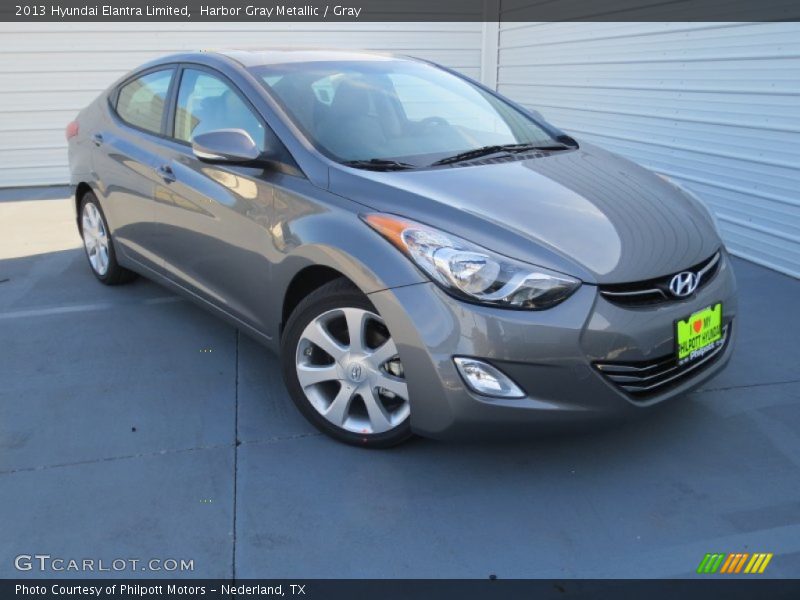 Harbor Gray Metallic / Gray 2013 Hyundai Elantra Limited