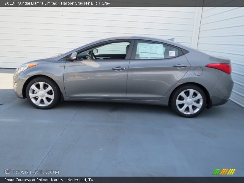 Harbor Gray Metallic / Gray 2013 Hyundai Elantra Limited