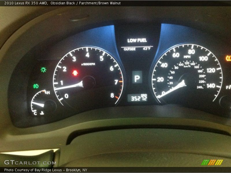 Obsidian Black / Parchment/Brown Walnut 2010 Lexus RX 350 AWD
