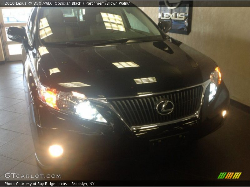 Obsidian Black / Parchment/Brown Walnut 2010 Lexus RX 350 AWD