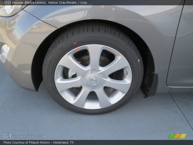 Harbor Gray Metallic / Gray 2013 Hyundai Elantra Limited