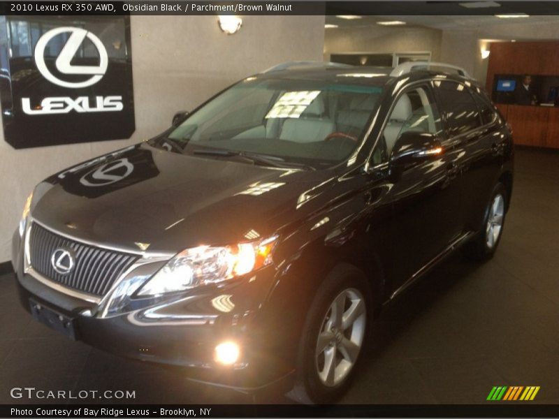 Obsidian Black / Parchment/Brown Walnut 2010 Lexus RX 350 AWD
